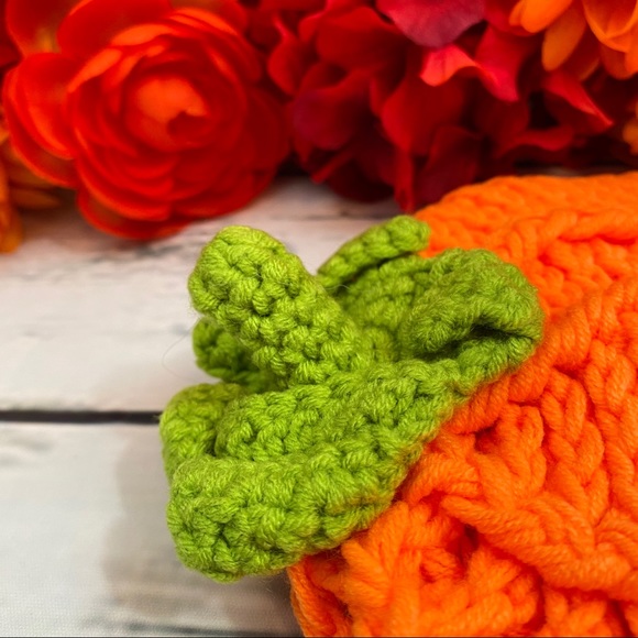 Infant Baby Fall Pumpkin Hat Photography Prop - Picture 7 of 10